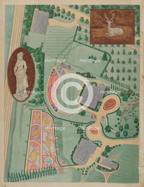 W. A. Wheelock Estate, c. 1936. Creator: Tabea Hosier.
