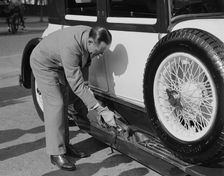 W Arnold with his Bentley at the Southport Rally, 1928. Artist: Bill Brunell