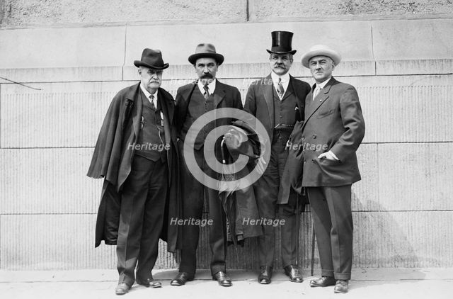 W.B. Howland, Henry Vivian, G. Wm. Burleigh, John A. Stewart, 1913. Creator: Bain News Service.