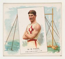 W.B. Page, High Jump, from World's Champions, Second Series (N43) for Allen & Ginter Cigar..., 1888. Creator: Allen & Ginter
