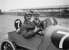 W Bickell in his Singer at the JCC 200 Mile Race, Brooklands, Surrey, 1921. Artist: Bill Brunell