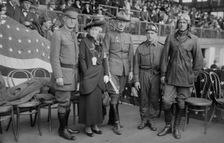 W. Camp, Mrs. C. Van Rensselaer, Col. F.M. Davis, Lt. R. Breeze, Sgt. Coombs, 1918. Creator: Bain News Service