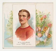 W.G. George, Runner, from World's Champions, Second Series (N43) for Allen & Ginter Cigare..., 1888. Creator: Allen & Ginter