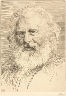 W.H. Longfellow, 1st plate. Creator: Alphonse Legros