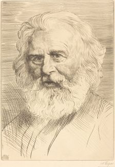 W.H. Longfellow, 1st plate. Creator: Alphonse Legros
