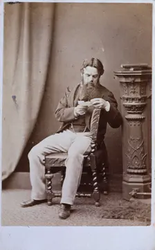 W. Holman Hunt, c1864. Creator: London Stereoscopic & Photographic Co