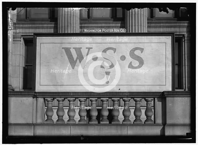 W.S.S. Poster, between 1916 and 1918. Creator: Harris & Ewing.
