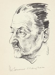 W Somerset Maugham, British author, (c1930s?)