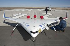 X-48B remotely piloted aircraft, USA, 2010. Creator: Tony Landis
