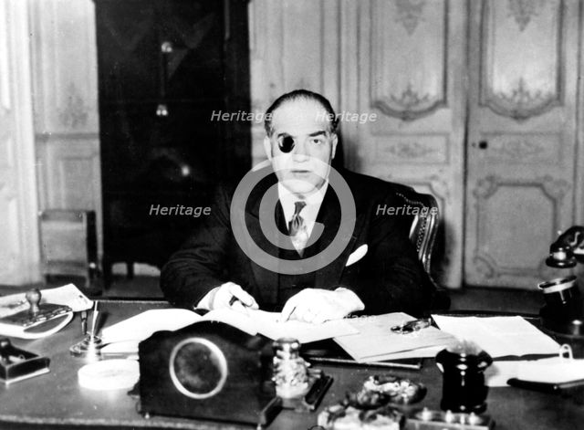 Xavier Vallat, Vichy French Commissioner-General for Jewish Questions, France, April, 1941. Artist: Unknown
