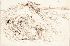 Xenophon and the Greeks Sighting the Sea [recto]. Creator: Benjamin Robert Haydon