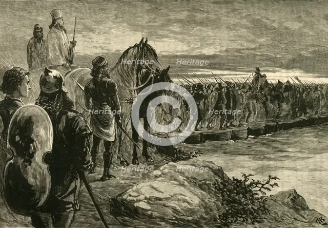 'Xerxes Crossing The Hellespont', 1890. Creator: Unknown.