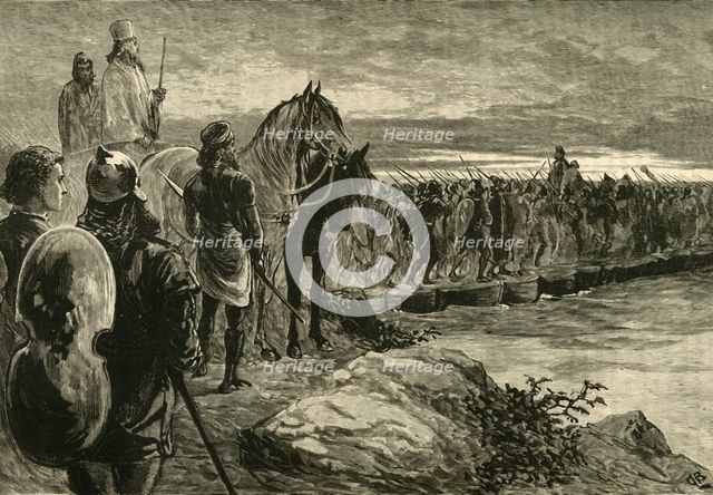 'Xerxes Crossing The Hellespont', 1890. Creator: Unknown.