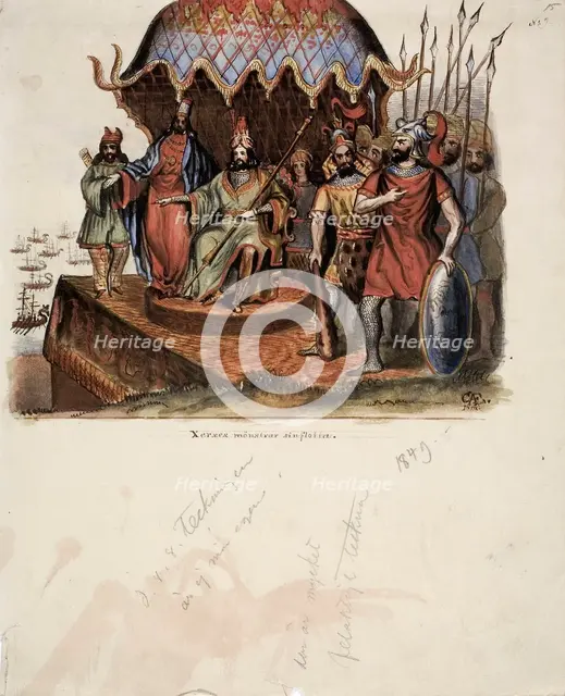Xerxes inspects his fleet, 1849. Creator: Karl Anders Ekman.