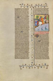 Xerxes, King of the Persians, Crosses a Bridge with His Army, about 1413-1415. Creators: Boucicaut Master, Workshop of the Boucicaut Master