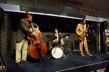 Xhosa Cole Trio, Splash Point Jazz Club, Fishermen’s Club, Eastbourne, East Sussex, 26 Apr 2023. Creator: Brian O'Connor
