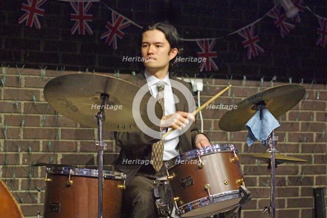 Xhosa Cole Trio, Splash Point Jazz Club, Fishermen’s Club, Eastbourne, East Sussex, 26 Apr 2023. Creator: Brian O'Connor.