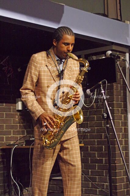 Xhosa Cole Trio, Splash Point Jazz Club, Fishermen’s Club, Eastbourne, East Sussex, 26 Apr 2023. Creator: Brian O'Connor.