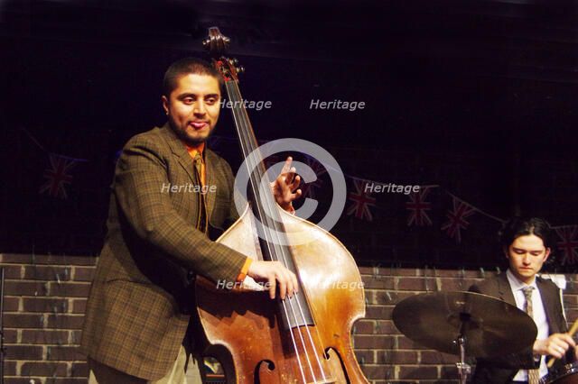 Xhosa Cole Trio, Splash Point Jazz Club, Fishermen’s Club, Eastbourne, East Sussex, 26 Apr 2023. Creator: Brian O'Connor.