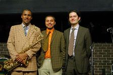 Xhosa Cole Trio, Splash Point Jazz Club, Fishermen’s Club, Eastbourne, East Sussex, 26 Apr 2023. Creator: Brian O'Connor