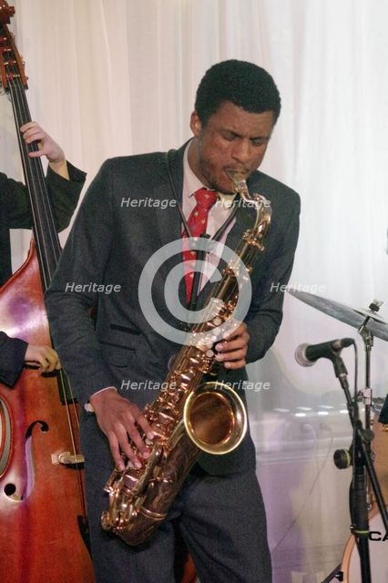 Xhosa Cole, Xhosa Cole Quartet, Watermill Jazz Club, Dorking, Surrey, 21 Jan 2020. Creator: Brian O'Connor.