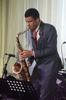 Xhosa Cole, Xhosa Cole Quartet, Watermill Jazz Club, Dorking, Surrey, 21 Jan 2020. Creator: Brian O'Connor