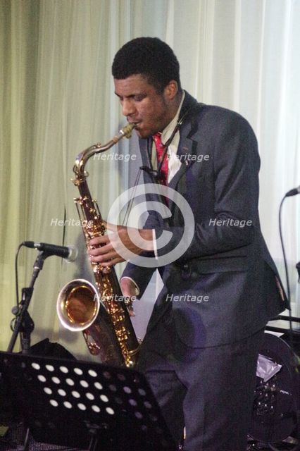 Xhosa Cole, Xhosa Cole Quartet, Watermill Jazz Club, Dorking, Surrey, 21 Jan 2020. Creator: Brian O'Connor.