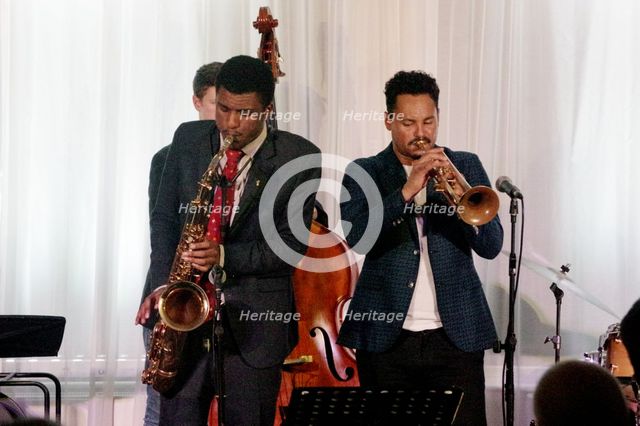 Xhosa Cole, Xhosa Cole Quartet, Watermill Jazz Club, Dorking, Surrey, 21 Jan 2020. Creator: Brian O'Connor.