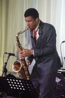 Xhosa Cole, Xhosa Cole Quartet, Watermill Jazz Club, Dorking, Surrey, 21 Jan 2020. Creator: Brian O'Connor
