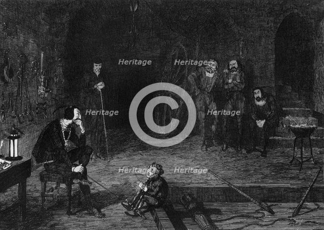 Xit wedded to the 'scavenger's daughter', 1840. Artist: George Cruikshank