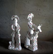 Xiurells made in La Cabaneta, popular figures from the Balearic Islands, which are also whistles