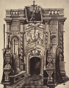 XIVe Station. Le corps de Jésus est deposé dans le tombeau. Monument du St Sépulc..., 1860 or later. Creators: Louis de Clercq, H Jannin