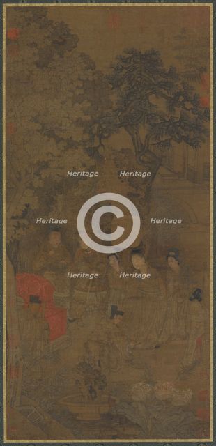 Xin Pi Tugging the Emperor's Robe, 14th century. Creator: Unknown.