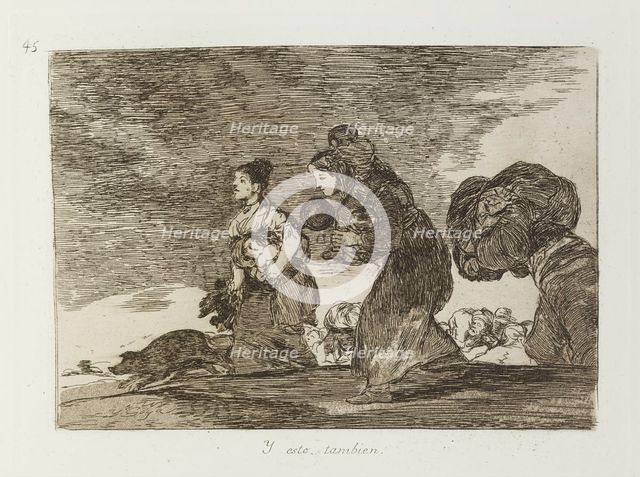 Y esto tambien.; Los Desastres de la Guerra, Madrid 1863. Creator: Francisco Goya.