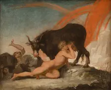 Ymir Suckling the Cow Audhumla;Ymer Sucking the Cow odhumbla, 1775-1778. Creator: Nicolai Abraham Abildgaard