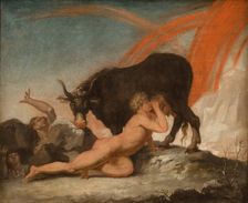 Ymir Suckling the Cow Audhumla;Ymer Sucking the Cow odhumbla, 1775-1778. Creator: Nicolai Abraham Abildgaard
