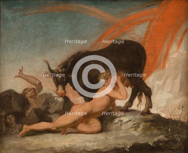 Ymir Suckling the Cow Audhumla;Ymer Sucking the Cow odhumbla, 1775-1778. Creator: Nicolai Abraham Abildgaard.