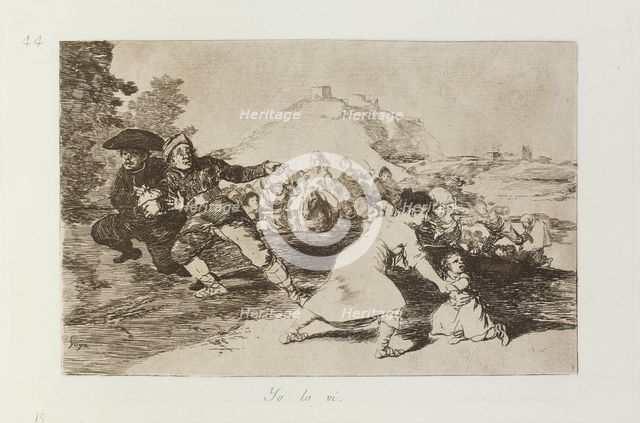 Yo lo vi.; Los Desastres de la Guerra, Madrid 1863. Creator: Francisco Goya.