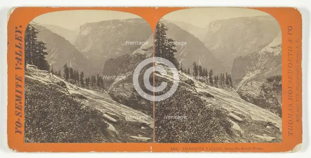 Yo-semite Valley, from the South Dome, c. 1868. Creator: Lawrence & Houseworth.