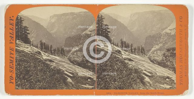 Yo-semite Valley, from the South Dome, c. 1868. Creator: Lawrence & Houseworth.