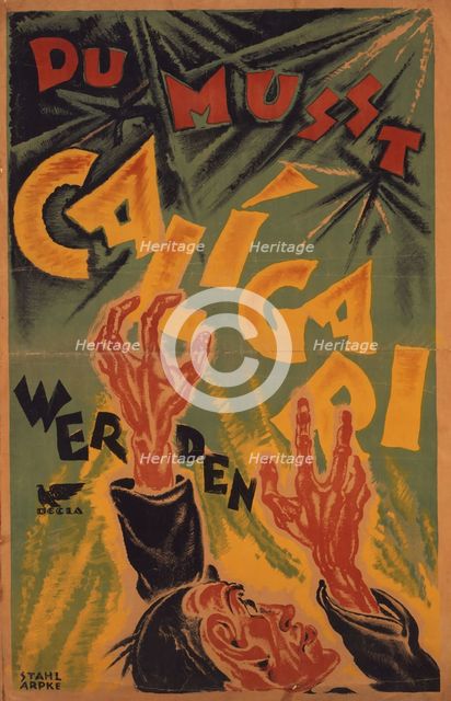 You Must Become Calgari, 1920. Creator: Arpke, Otto (1886-1943).