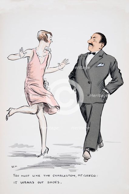 You must like the Charleston, Mr Greco, it wears out shoes.', from 'White Bottoms' pub. 1927.