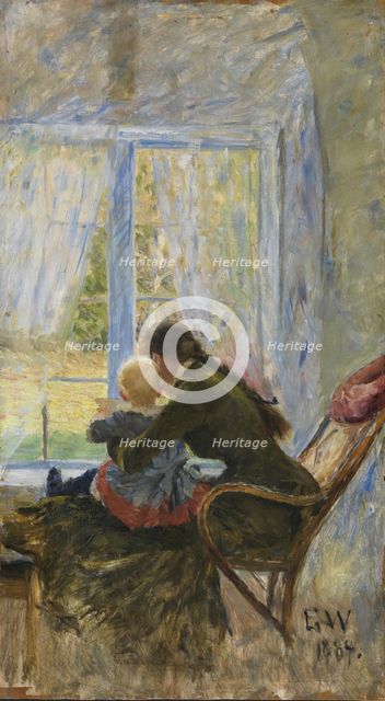 You and Bébé, 1884. Creator: Erik Werenskiold.