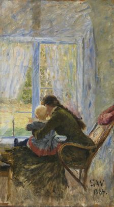 You and Bébé, 1884. Creator: Erik Werenskiold
