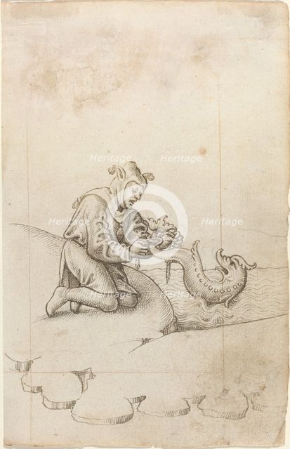 You Are Tying a Dolphin by the Tail [fol. 17 recto], c. 1512/1515. Creator: Unknown.