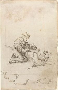 You Are Tying a Dolphin by the Tail [fol. 17 recto], c. 1512/1515. Creator: Unknown
