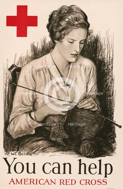You can help - American Red Cross , 1918. Creator: Benda, Wladyslaw Theodor (1873-1948).