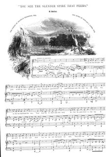 "You See the Slender Spire that Peers" a ballad, 1844. Creator: Unknown