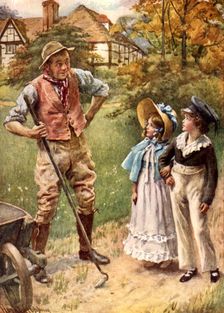 "You Shall Be Our Head Garderner When We're Married" from "The Runaway Couple" c1900. Creator: Harold Copping