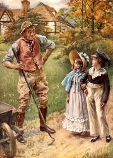 "You Shall Be Our Head Garderner When We're Married" from "The Runaway Couple" c1900. Creator: Harold Copping